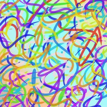 Abstract graffiti with multi -color Stock Illustration
