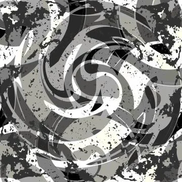 Abstract graffiti pattern on a dark background Illustrazione stock