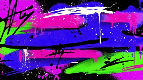 Abstract Graffiti Stripe Background With Purple Pink Paint Drips Stock Footage 315539052
