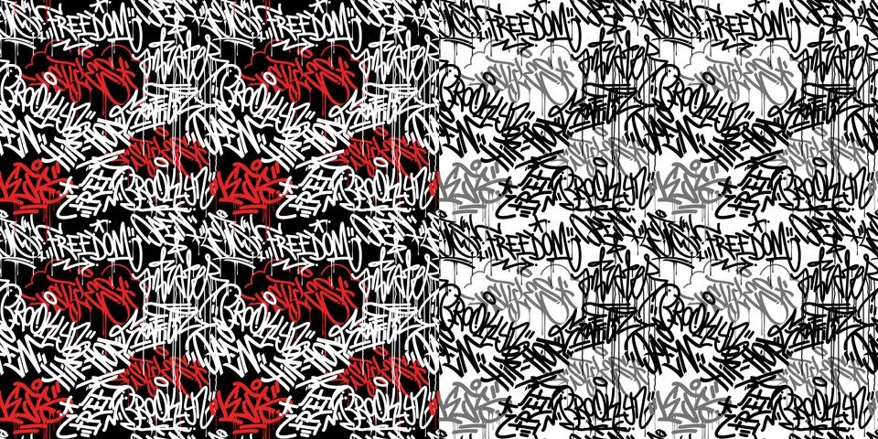 Abstract Graffiti Style Pattern Vector illustration Background Art Stock Illustration