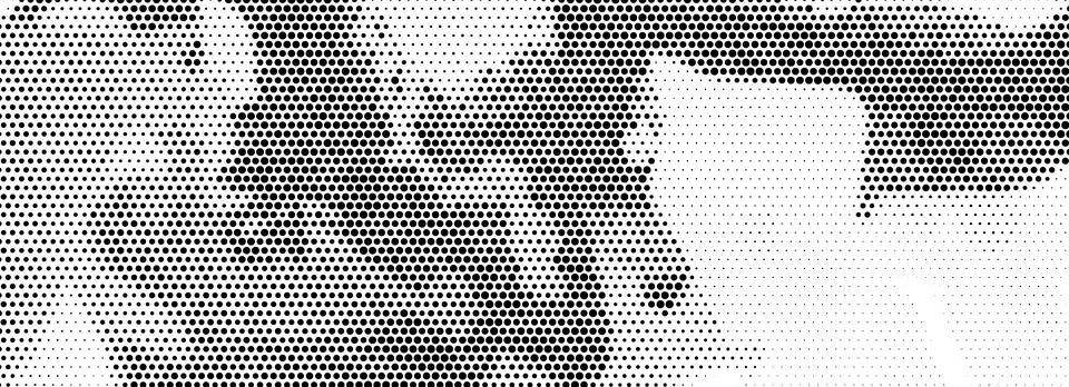 Abstract grain dotted distorted halftone texture. Black pixel grainy bitmap Stock Illustration