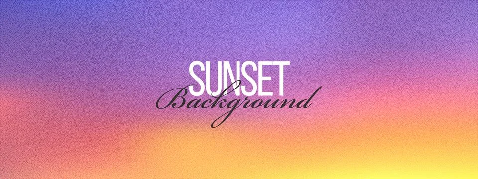 Abstract grain sunset background. Warm purple yellow orange gradient and sa.. Stock Illustration
