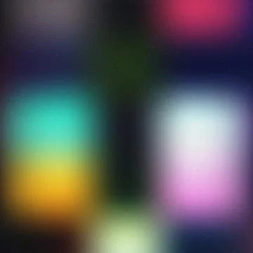 Abstract Grainy Background with Multi-colored Glowing Orbs and Soft Vibrant.. Stock Illustration