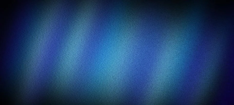 Abstract grainy blue gradient background with blurred light Stock Illustration