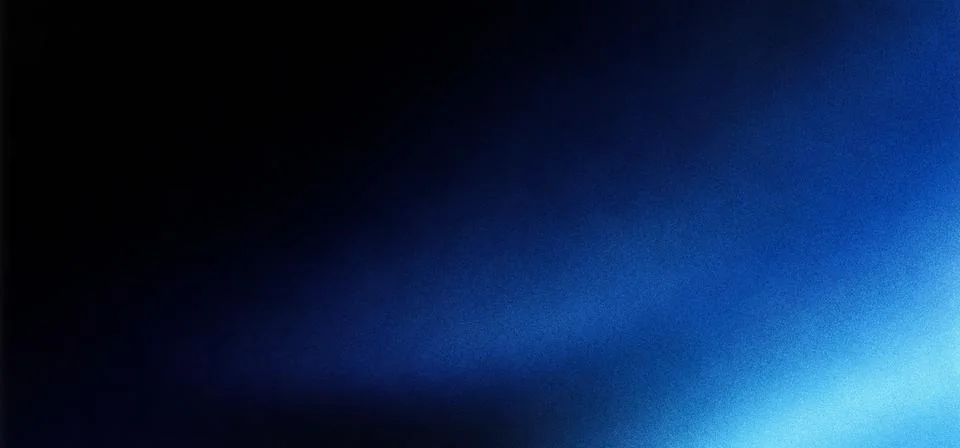 Abstract grainy blue light flare emerging from dark corner Stock Illustration