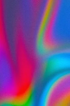 Abstract grainy fluid rainbow gradient background with digital noise texture Stock Illustration