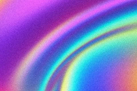 Abstract grainy fluid rainbow gradient background with digital noise texture Stock Illustration