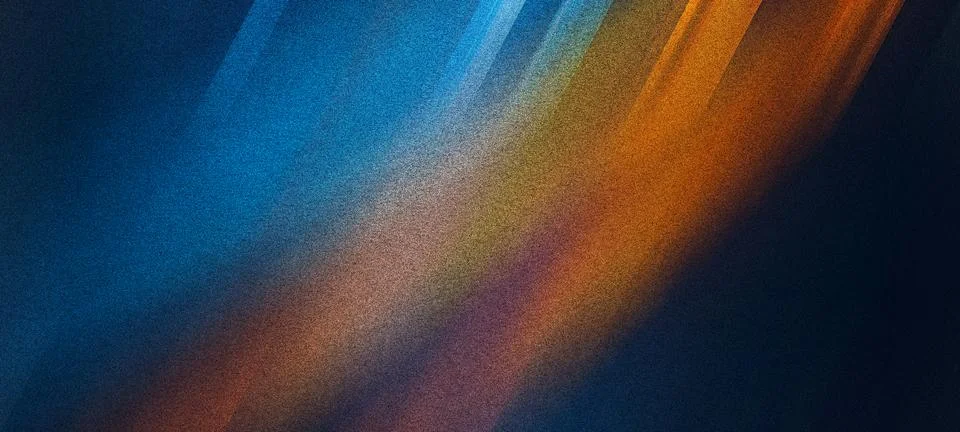 Abstract grainy gradient background with blue orange blur Stock Illustration