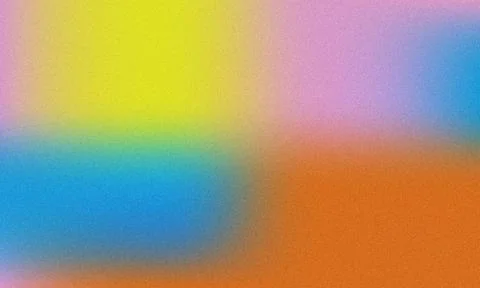 Abstract grainy gradient background, featuring vibrant yellow, pink, blue, a Stock Illustration