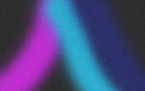Abstract Grainy Gradient Background with Neon Pink Blue Glow and Noise Texture Stock Illustration
