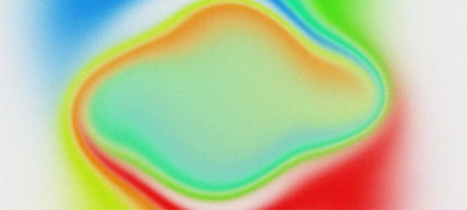 Abstract Grainy Gradient Background with Vibrant Rainbow Aura and Retro Noi.. Stock Illustration