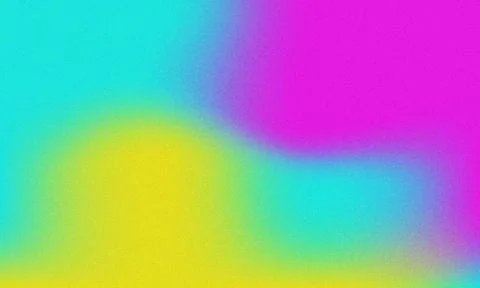 Abstract grainy gradient background, with vibrant cyan, magenta, and yellow.. Stock Illustration