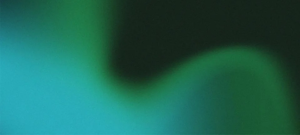 Abstract Grainy Mesh Gradient Background with Dark Green and Cyan Blue Orga.. Stock Illustration