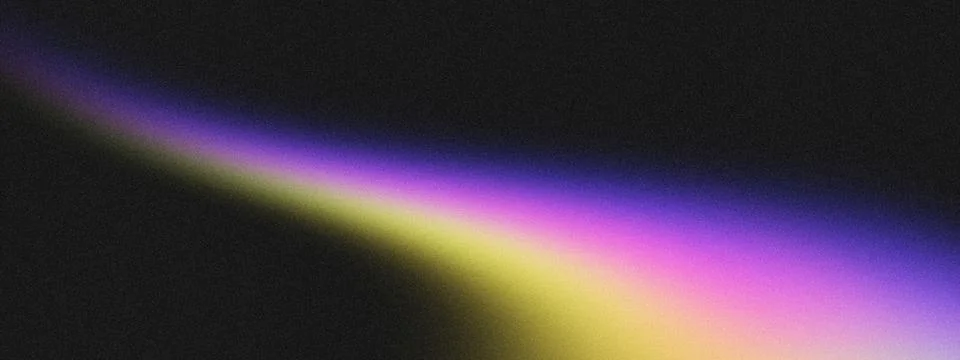 Abstract grainy noise gradient texture Vibrant yellow pink blue purple wave Stock Illustration