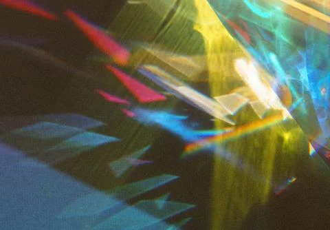 Abstract grainy prism light reflection colorful vintage background ,leak overlay 스톡 일러스트