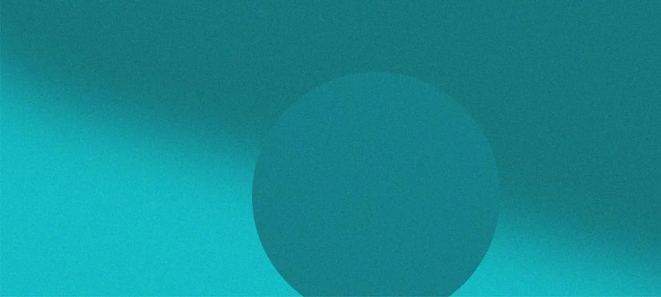 Abstract Grainy Teal Gradient Background with Blurred Circular Element and .. Stock Illustration