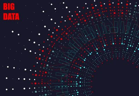 Abstract graph of big data, design of infographics. illustration イラスト素材