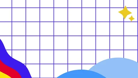 Abstract Graph Paper Art with Wave Design Stock Footage 335626837