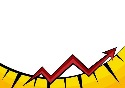 Abstract Graph Presenting Progress Moving Forward Improving Concept Displaying Stock Illustration