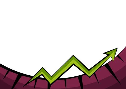 Abstract Graph Presenting Progress Moving Forward Improving Concept Displaying イラスト素材