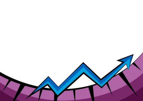 Abstract Graph Presenting Progress Moving Forward Improving Concept Displaying Stock Illustration