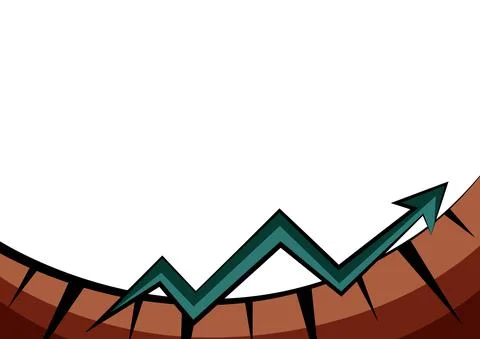 Abstract Graph Presenting Progress Moving Forward Improving Concept Displaying イラスト素材