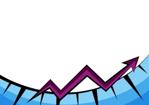 Abstract Graph Presenting Progress Moving Forward Improving Concept Displaying Stock Illustration