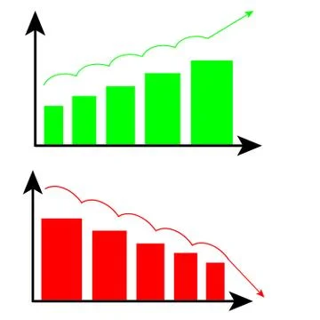 Abstract graph on white background Stock Illustration