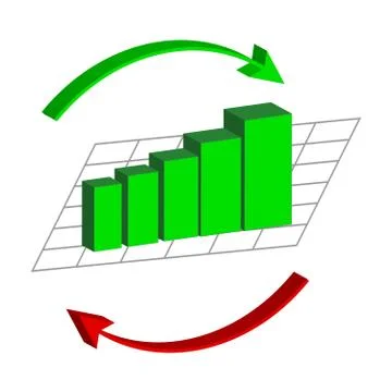 Abstract graph on white background Stock Illustration