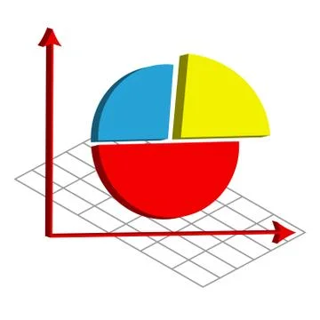 Abstract graph on white background Stock Illustration