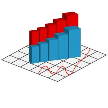 Abstract graph on white background Stock Illustration