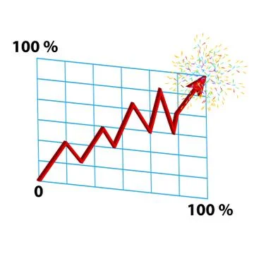 Abstract graph on white background Stock Illustration