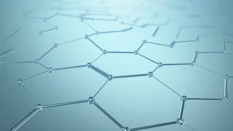 Abstract Graphene Structure Background Stock Footage 81645351