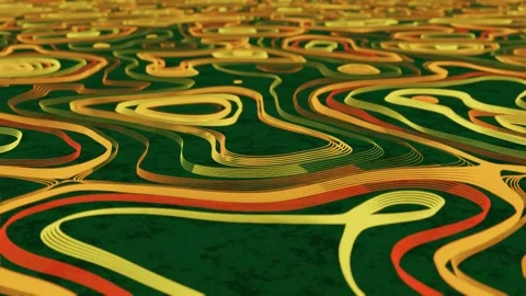 Abstract graphic 3D animation, different form looping Stock Footage 140583410