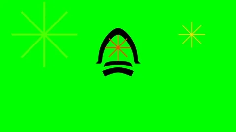 Abstract Graphic Animation Featuring Glowing Stars and Rotating Arch Symbol.. Stock Footage 332204947