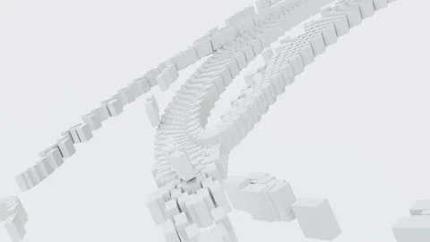 Abstract graphic animation - theme data stream, speed or internet Vidéo 164068320