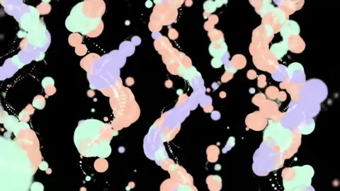 Abstract graphic background with dynamic pastel color splatters Video stock 314500480