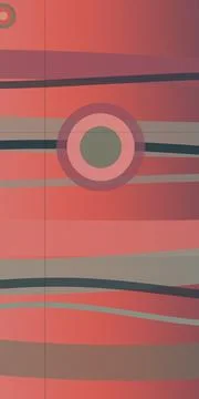 Abstract graphic background featuring layered red and beige stripes with a .. Stock Illustration