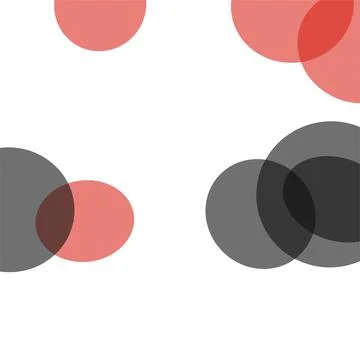 Abstract graphic background featuring overlapping semi transparent red and .. Stock Illustration