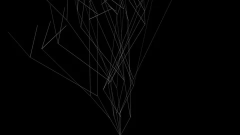 Abstract graphic background of growing lines forming simple tree structure (4K) Video stock 115699675