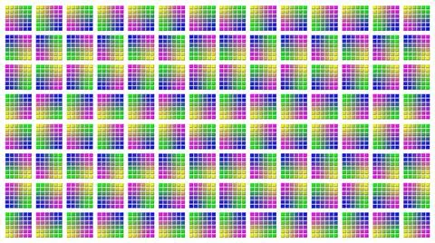 Abstract graphic background in multicolor design - square elements in grid 스톡 일러스트