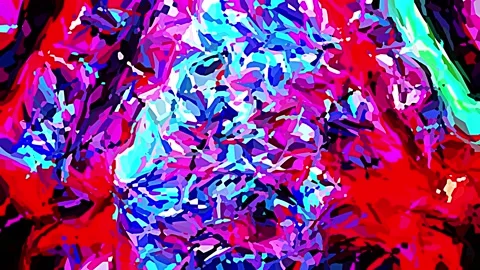 Abstract graphic background, to show loop view going to colorful background Stock Footage 167842191