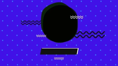 Abstract Graphic with Blue Polka Dots and Dark Central Design Element 動画素材 341926421