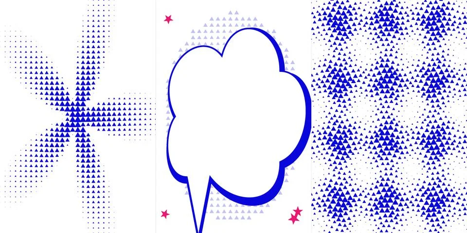 Abstract graphic blue triangle pattern geometric イラスト素材