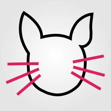 Abstract graphic of a cat  Stock Illustration