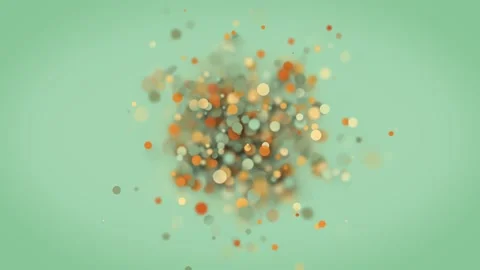 Abstract Graphic Circles Particles Flowing Background Stock Footage 196988279