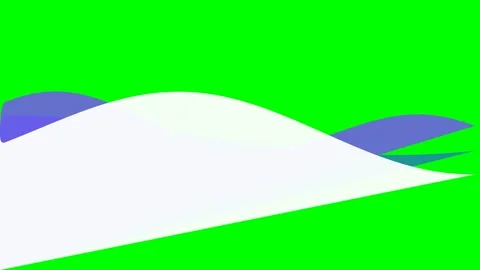 Abstract graphic composition featuring white curves against a vibrant green Stock Footage 340266317