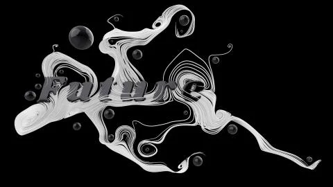 Abstract graphic composition with the word Future. behind the word are beautiful Stock Illustration