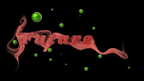 Abstract graphic composition with the word Future. behind the word are beautiful Stock Illustration