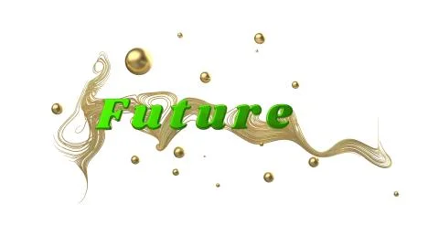 Abstract graphic composition with the word Future. behind the word are beautiful Stock Illustration